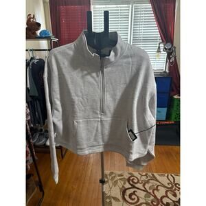 SET ACTIVE Quarter Zip cropped sweatshirt. New with Tags, Large.
